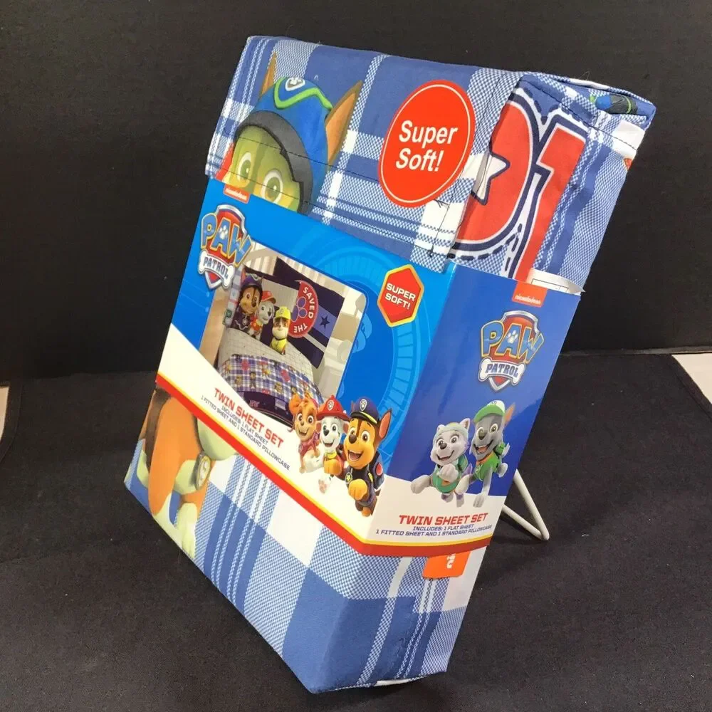 Paw Patrol Nickelodeon Twin Sheet Set Bedding Rubbie Marshall Chase NEW